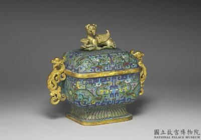 图片[2]-Copper yi-shaped incense burner in cloisonne enamels, Qing dynasty (1644-1911)-China Archive